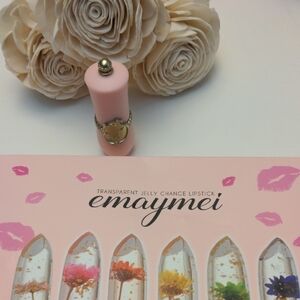 Pink Flower 1 Color Changing Transparent Jelly  Lipstick New in Box Giftable